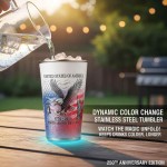 250th Anniversary Color Changing Stainless Steel Cup 16 oz Patriotic Eagle Drinkware